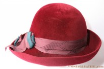 Dameshoed La Mouche bordeaux rood 56