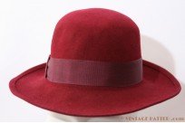 Dameshoed bordeaux paars 55