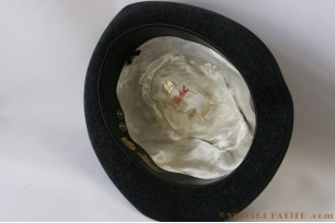 © VintageHatter.com | h-7016-56-2 Fedora Hückel dark grey fur felt 56 Fedora Hückel dark grey fur felt 56