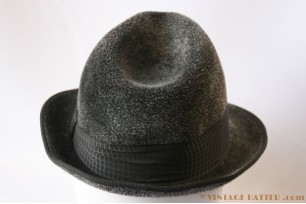 © VintageHatter.com | h-7016-55-2 Gleufhoed Ottmar Reich grijs haarvilt 55 Gleufhoed Ottmar Reich grijs haarvilt 55