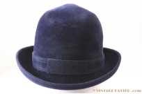 Dameshoed blauw fluweel 56