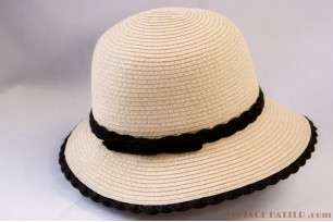 Dophoed / Cloche Hawkins beige papier vouwbaar 57