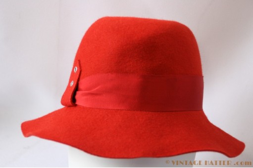 Ladies fedora red 56