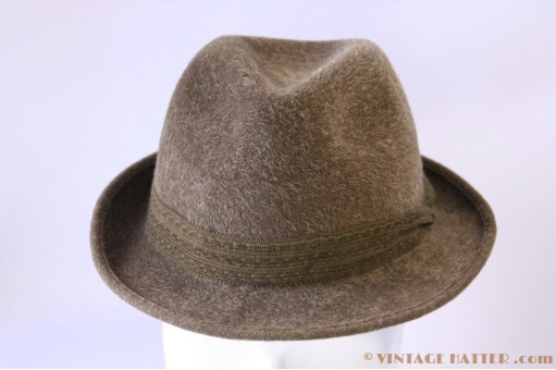© VintageHatter.com | h-8000-56-3 Fedora Sport brown fur felt 56 Fedora Sport brown fur felt 56
