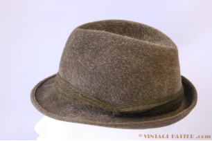 © VintageHatter.com | h-8000-56-3 Fedora Sport brown fur felt 56 Fedora Sport brown fur felt 56
