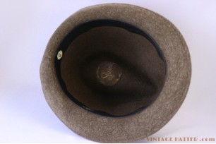 © VintageHatter.com | h-8000-56-3 Fedora Sport brown fur felt 56 Fedora Sport brown fur felt 56