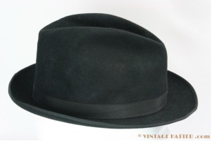 © VintageHatter.com | h-9017-56-30 Fedora Wegener black 56 Fedora Wegener black 56