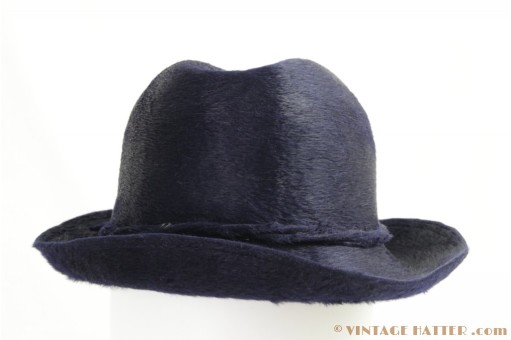Dameshoed Mayser blauw haarvilt 54 Dameshoed Mayser blauw haarvilt 54