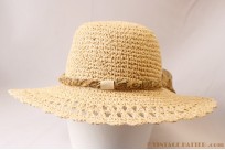 Strandhoed creme papier vouwbaar 56