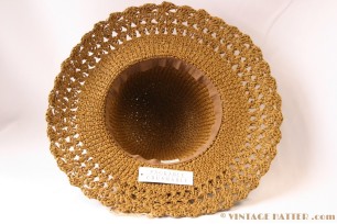 © VintageHatter.com | z-8008-57-1 Strandhoed bruin papier vouwbaar 57 Strandhoed bruin papier vouwbaar 57