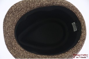 Trilby Hawkins tweed-stijl bruin beige 57 [nieuw]