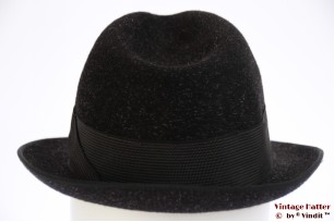 © VintageHatter.com | h-7021-54-2 Gleufhoed Lembert zwartgrijs haarvilt 54 Gleufhoed Lembert zwartgrijs haarvilt 54