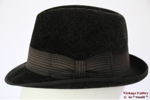 © VintageHatter.com | h-7021-55-3 Gleufhoed Wegener Atlantic donker grijs haarvilt 55 Gleufhoed Wegener Atlantic donker grijs haarvilt 55