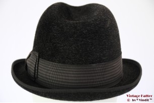 © VintageHatter.com | h-7021-55-3 Gleufhoed Wegener Atlantic donker grijs haarvilt 55 Gleufhoed Wegener Atlantic donker grijs haarvilt 55