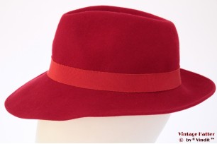 Ladies fedora red 56