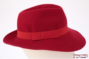 Ladies fedora red 56