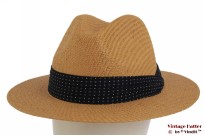 Gleufhoed panama stro beige bruin 58 [nieuw]