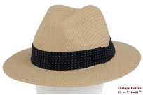 Gleufhoed panama stro crème wit beige 57 [nieuw]