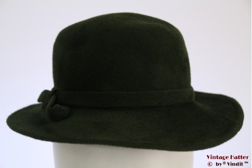 © VintageHatter.com | d-6007-54-1 Dameshoed groen haarvilt 54 Dameshoed groen haarvilt 54