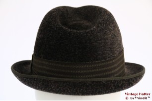 © VintageHatter.com | h-7016-56-5 Fedora grey fur felt 56 Fedora grey fur felt 56