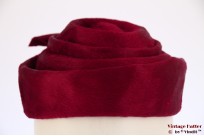 Cocktail hat red layered fur felt 56 