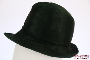 © VintageHatter.com | d-6009-54-3 Ladies hat Mayser green fur felt 54 Ladies hat Mayser green fur felt 54