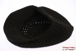 Beanie cap black acrylic 50-58 [new]