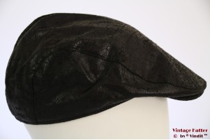 Flatcap Hawkins black rough leather-look 59 [new]