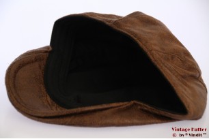 Platte pet Hawkins bruin ruw leer-look 59 [nieuw]
