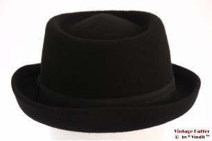 Porkpie Hawkins zwart zacht vilt 59 [nieuw]