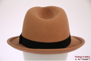 Low fedora Hawkins beige wool felt 58 [new]