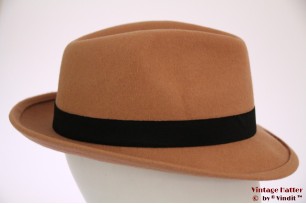 Low fedora Hawkins beige wool felt 58 [new]