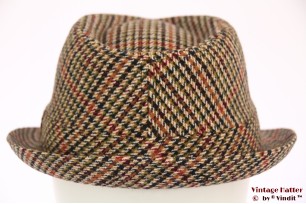 Trilby Hawkins tweed-style red brown 57 [new]