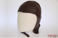 Aviator cap brown faux leather 56