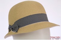 Cloche hat Hawkins yellow coated paper 54-57 [new]