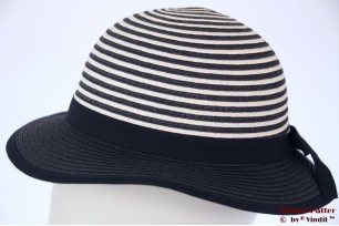 Ladies / Girls summerhat blue and white 56 [new]