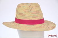 Ladies fedora Hawkins multicolor pink ribbon 54-57 [new]