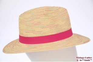 Dames gleufhoed Hawkins meerkleurig roze band 54-57 [nieuw]