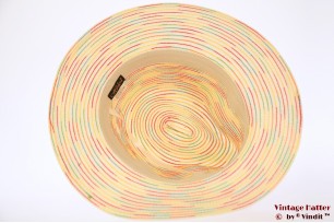 Dames gleufhoed Hawkins meerkleurig roze band 54-57 [nieuw]