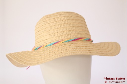 Dames floppy strandhoed geel papier 57 [nieuw]