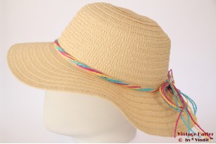 Dames floppy strandhoed geel papier 57 [nieuw]