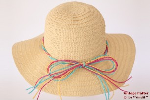 Dames floppy strandhoed geel papier 57 [nieuw]