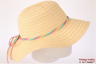 Dames floppy strandhoed geel papier 57 [nieuw]