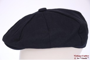 Summer paperboy cap Hawkins dark blue linnen 57,5 [new]