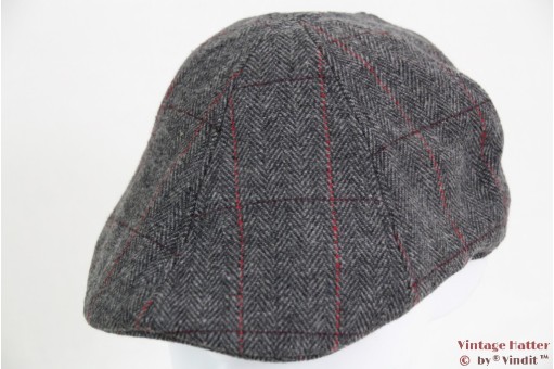 Flatcap Hawkins tweed pre-shaped grey 58 [new]