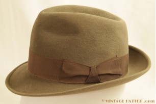 © VintageHatter.com | h-7002-55-1 Fedora Panizza Sportsman brownish grey 55 Fedora Panizza Sportsman brownish grey 55