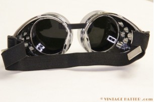 Steampunk lasbril (Goggles) chroom [nieuw]