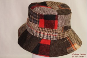 Vissershoed Hawkins patchwork rood/bruin 60 [nieuw]
