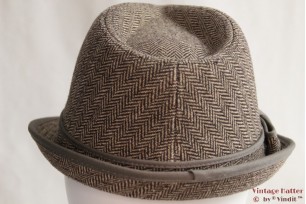 Trilby bruin vissengraat 57 [nieuw]