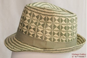 Trilby strohoed met groen 58 [nieuw]